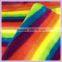 short pile acrylic jacquard stripe rainbow faux fur