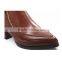 Spring Brown ladies fashion lace up Genuine leather boots