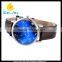 WJ-5465 bright star blue face leather band stylish high quality attractive cheap watch