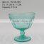 press Wine goblet,Hiball,DOF, sundae cup,pitcher in turquoise color glass with flower point embossed pattern