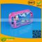 clear pvc zipper bag with piping