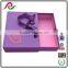 Custom purple cardboard drawer gift box with handle for gift packing