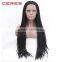 wholesale natural black 1B lace front box braided wig for black women                        
                                                Quality Choice