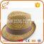 Hot sale fall fedora hats short brim fedora straw hat with cotton ribbon                        
                                                                                Supplier's Choice