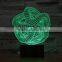 3D Optical Lamp Night Light Abstract Rotating 7 RGB Light Colors 10 LEDs AA Battery or DC 5V Mixed Lot
