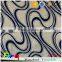 Abstract Linen Cotton blend black and white flocked upholstery fabric used for curtain sofa cushion material