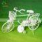 1:12 Doll's House Dollhouse Miniature White Wire Cycling Bicycle