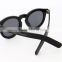 black custom round mirror sunglasses