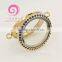 ROSE GOLD TWIST GLASS LIVING FLOATING LOCKET WITH CRYSTALS