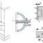 Bevel circinal angle 90degree double side Zinc alloy/Stainless steel door door hinge shower door hinges types Chrome plated