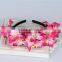 Stock Handmade Soft Multi Color Hair Accessories Headband, Synthetic Flower Fabric Hairbands