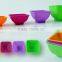 100% food grade colorful silicone bowl