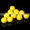 10pcs Yellow Soft Elastic Indoor Practice PU Golf Balls Training Aid