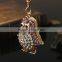 custom crystal diamond Penguin key chains metal key chain