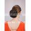 Brown synthetic hair for braiding chignon, hairpieces bun fake