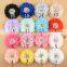 pearl center decorative chiffon fabric flower chiffon flower petal hair pins with pearl centers