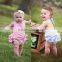 2016 Wholesale Baby Toddler Clothes cotton Bubble Romper Summer Sunsuit Ruffled Print Flowers Romper Ruffle Romper Newborn Baby