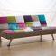2016 Hot selling lovely and colorful fabric folding sofa bed with metal leg