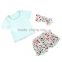 Hot sale high quality pompom short pettiset , fancy baby girls polka dots summer short clothes set outfits