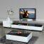 Modern White High Gloss MDF Coffee Table With Tempered Glass