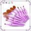 Pro Toothbrush Shape Oval Makeup Brush Foundation Powder Eyebrow Make up Brushes Beauty Tools ROSE Gold White 10PCS/set
