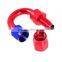 Red Blue AN8 AN-8 8 AN 180 Degree Push Lock Swivel Fuel Hose End Fitting Adaptor