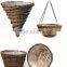 Natural wicker decoration hanging basket garden hanging planters
