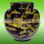 NATURAL STONE BLACK AND GOLD MARBLE URNS