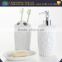 New promotion hotel porcelain bathroom accessories set ceramic manufactured in China