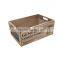 Trade Assurance Burnt Finish Stackable Wooden Display Crates with Chalk Board Blackboard Panel