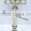 New design silver metal candle holder with crystal
