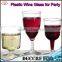 NBRSC Promotional Disposable Hard Plastic Wine Glasses drinking cups for party
