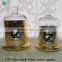 Electroplated gold luxury scented jar candles with clear dome