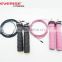 Anti slip hanldes adjustable steel cable jump rope -speed jump rope with metal ball bearing for crossfit