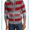 Men's long sleeve stripe fleece zipper up hoodie