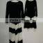 Wholesale 16 year girl without dress baby girls fashion long sleeve o-neck stripe dresses for kid and mom