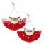 Bohemian jewelry colorful tassel charms earrings for women
