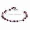 2017 new design garnet stone beads anklet bracelet diy handmade garnet semi precious stone beads anklets for her gifts