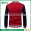 New Design European Style School Red Black Cotton Fleece Varsity Jacket for Men