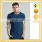 mens hot sale custom t shirts 100% cotton curved hem t-shirts slim fit t shirt bulk