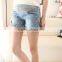 F20008M high elastic denim pregnant pants prop belly maternity clothing