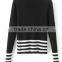 EY0861S European Style Fashion Stripe Pullover Women Sweater