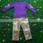 Boutique persnickety kids custom T-shirt , baby girls golden sequin elbow shirt M5073101
