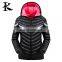 Fashion outdoor red reflective winter snowsuit warm down jacket for ladis