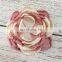 2 Color Burnt Edges Flowers Satin Flowers With Grilled Side Handmade Flower