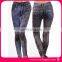 2014 New Stylish Lady's Gray Denim Like Faux Jean Pants Leggings for Women,drop Shipping