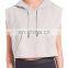 top desiger women crop tops hoodies custom sleeveless crop hoodies cheap give away logo