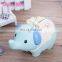 New design Resin gift for kids creative cartoon money boxes wholesale birthday present cute elephant piggy bank