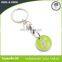 Factory Wholesale Cheap Promotional Metal euro Trolley Coin Holder Keychain