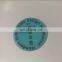 Thin metallic chrome silver round adhesive sticker